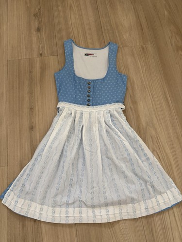 Dirndl alphorn blau weiß - dirndl,
