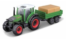 Maisto Fendt 209 Vario Traktor Trecker Heu Anhänger 1:64 Spielzeug Modell Auto