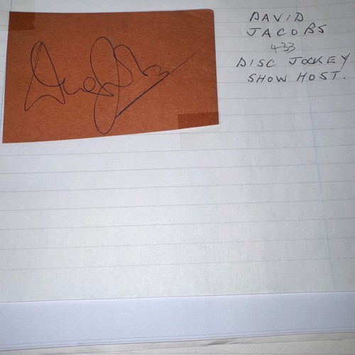 David jacobs radio tv - dj,