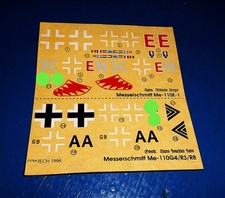 Decals Messerschmitt Me-110E-1 Hptm Wilhelm Herget  Me-110G4 H.Joachim Jabs 1:72