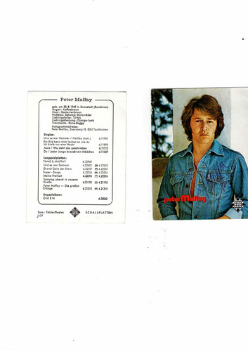 Peter maffay autogrammkarte - peter,