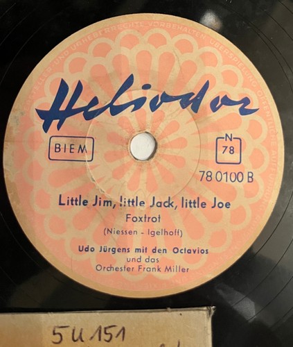 78rpm rar frühe - frühe, jÜrgens