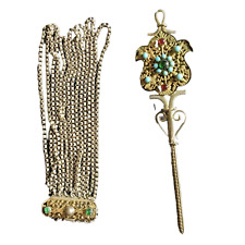 Trachtenschmuck Konvolut Miederstecker Kropfkette Silber 19. Jahrhundert Gut LR