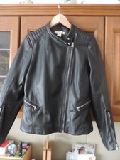 Damen-Lederjacke (Imitat), H & M, schwarz, Gr. 38