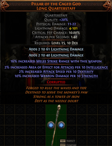 Pillar the caged - the, god
