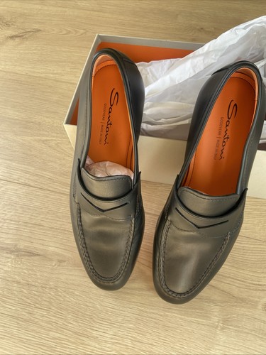 Santoni schwarze penny - santoni, penny-loafer