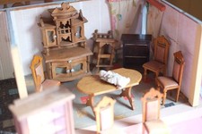 Antike Puppenstube  Möbel Konvolut Gründerzeit