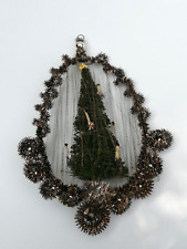 Weihnachtsbaum Christbaum Fensterschmuck Ornament Weihnachten Tinsel Glas Antik