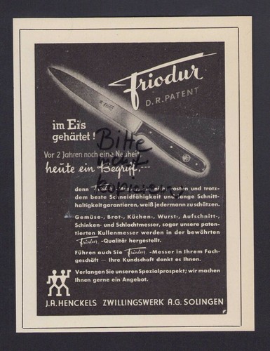 Solingen werbung 1953 - werbung, j.