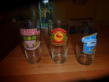 3 Biergläser Dresdner Brauereien DDR VEB Brauerei Schwerin, VEB Brauerei Artern,