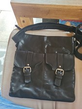 Salamander Handtasche Schultertasche schwarz Rindsleder Umhängetasche echtes