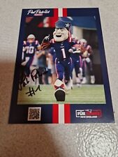 Pat Patriot Mascot Maskottchen Autogrammkarte New England Patriots Football