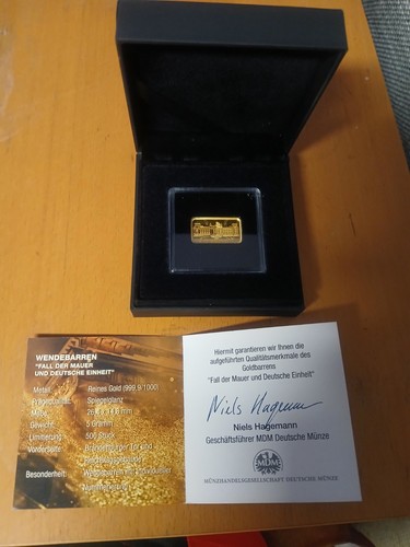 Goldbarren gramm 999 gold - 5,