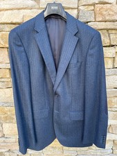 Boss Herren Sakko, Gr. 48 (M), dunkelblau mit Fischgrät-Muster