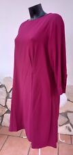 NEU MAX MARA Kleid brombeer Faltenakzent vorn A-Linie 47%Viskose It38 De34/36/38