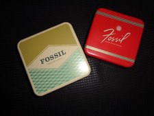 Fossil Blechdosen Metalldose Schmuck Uhren Dose Aufbewahrungdose Box  2 Stück