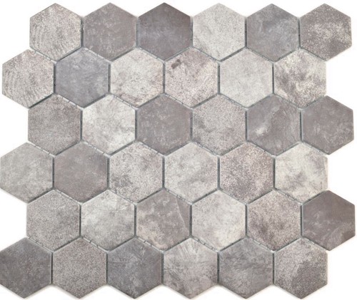 Keramikmosaik hexagon zement - hexagon,