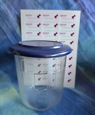 Tupperware hoher Behälter 1,3 L klar mit Indigoblauem Deckel Exclusiv Etiketten