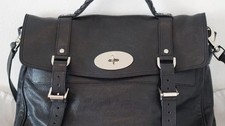 Mulberry Alexa schwarze Ledertasche (Oversized)