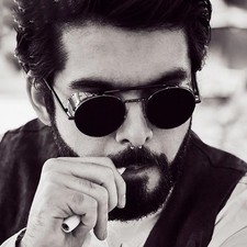 Metall Sonnenbrille Rund Retro