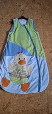 Sterntaler 90er Winterschlafsack in grün + hellblau mit Ente (Frottee)
