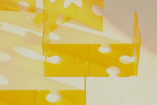 5 X Buchstütze CD Ständer v. HAN transparent orangefarbig veschied. kombinierbar