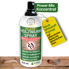 Holzwurm Abwehrspray Power-Konzentrat 200 ml – Mittel gegen Holzwürmer