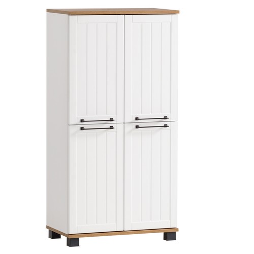 Highboard weiß matt eiche - highboard,