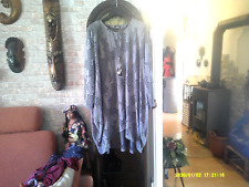 Damen-LONG-Strick-Tunika,52/54,grau, leicht transparent,Kette,2 Taschen,NEU