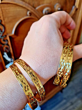 Armreif  Indisch Pakistanisch Saree 24K Galvanisiertes Gold Dubai Arabisch