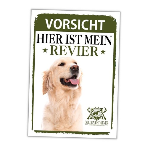 Golden retriever schild revier - retriever,