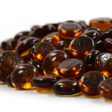 Glasnuggets Crystal Bernstein 1kg (17-20mm) Mosaikstein Muggelstein Dekostein