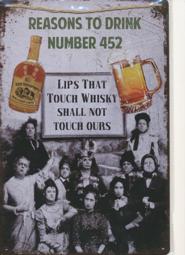 Blechschild reason drink - "reason, to