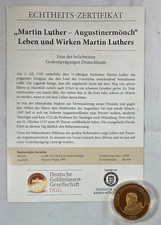 Medaille *Martin Luther-Augustinermönch 1505* vergoldet PP m. Zertifikat