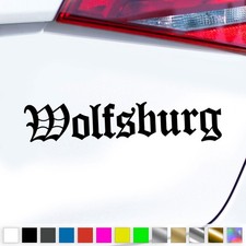 Stadt Wolfsburg Aufkleber Text Oldschool Schriftzug Sticker Auto Geschenkidee