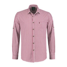Karohemd dunkelrot-weiß mit