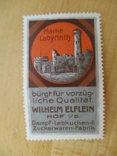 (9656) Reklamemarke - Wilhelm Elflein Hof, Lebkuchen & Zuckerwaren-Fabrik