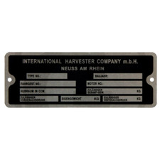 Typenschild für Mc Cormick