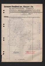 WURZEN, Rechnung 1945, Hermann Maaßdorf jun. Ofen-Fliesen-Herd-Fachgeschäft