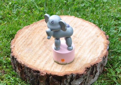 Elefant drückfigur aus holz - -,