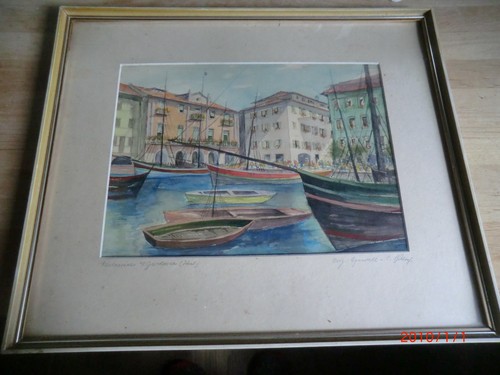 Original aquarell gardasee - aquarell,