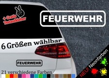 Feuerwehr Schrift Aufkleber