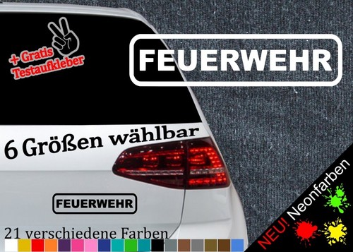Feuerwehr schrift aufkleber - feuerwehr,