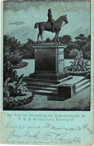 Cpa darmstadt denkmal - darmstadt,