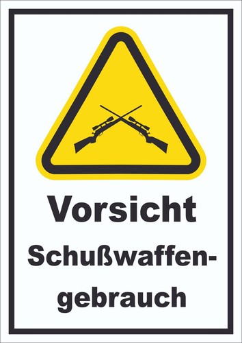 Vorsicht schusswaffengebrauch - vorsicht,