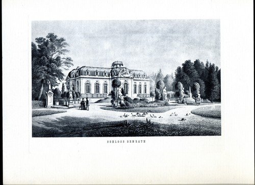 Schloss benrath w - s/w, druck