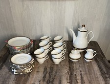 Kaffeeservice Bavaria Johann Seltmann Vohenstrauß gold kobatblau 12 Pers 41 Teil