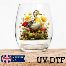 Blumen Ente 8 Stück UV DTF