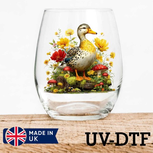 Blumen ente stück - stück, dtf