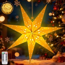 Beleuchtete Papiersterne 45 cm